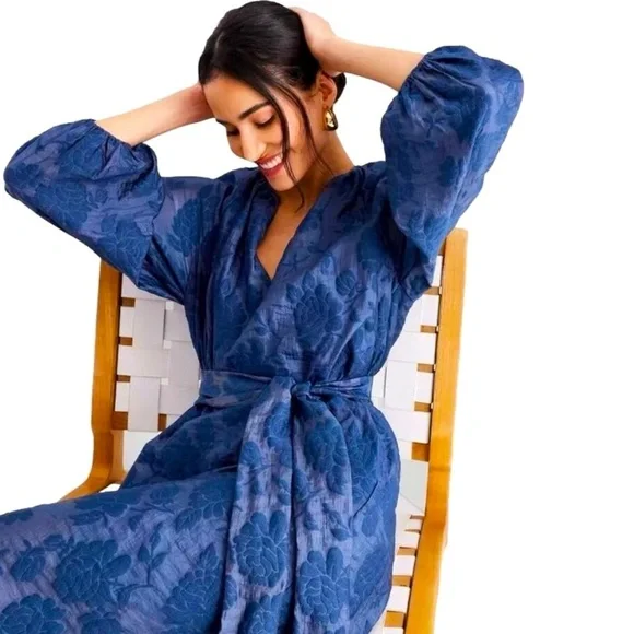 Gorgeous spring blue floral dress XS nwt - Picture 9 of 10